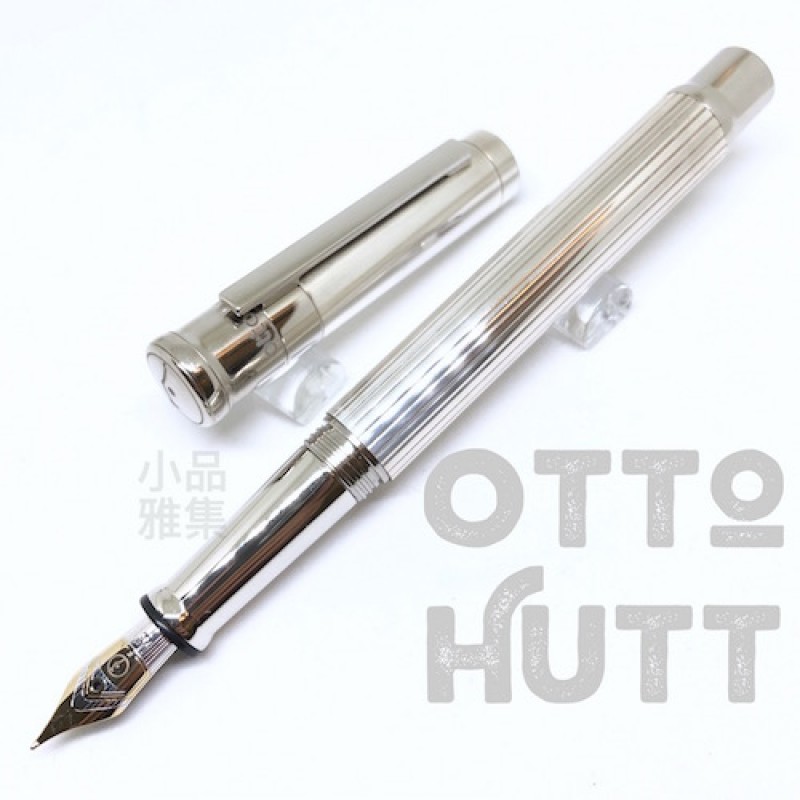 德國OTTO HUTT 奧托赫特精工藝| Design04 直條扭索紋925純銀18K金鋼筆